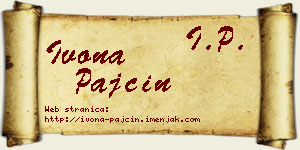 Ivona Pajčin vizit kartica